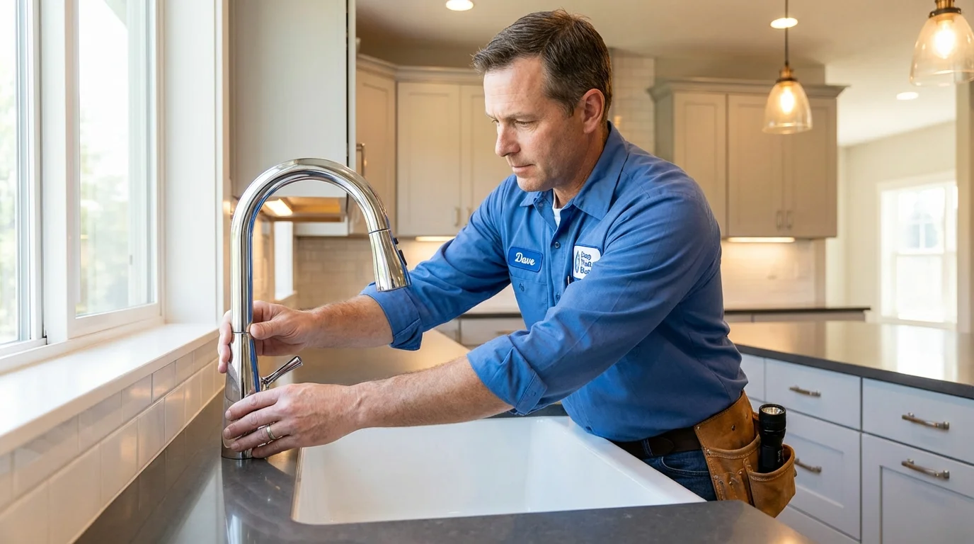 Kitchen faucet installation by Johns Plumbing LLC in Murfreesboro